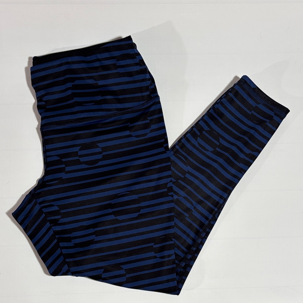 Striped Navy and Black Leggings